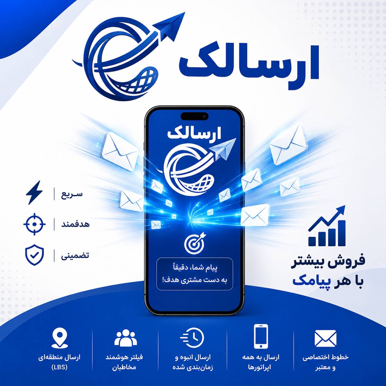 پنل پیامکی حرفه‌ای ارسالک _ ارسال پیامک انبوه - تصویر 1