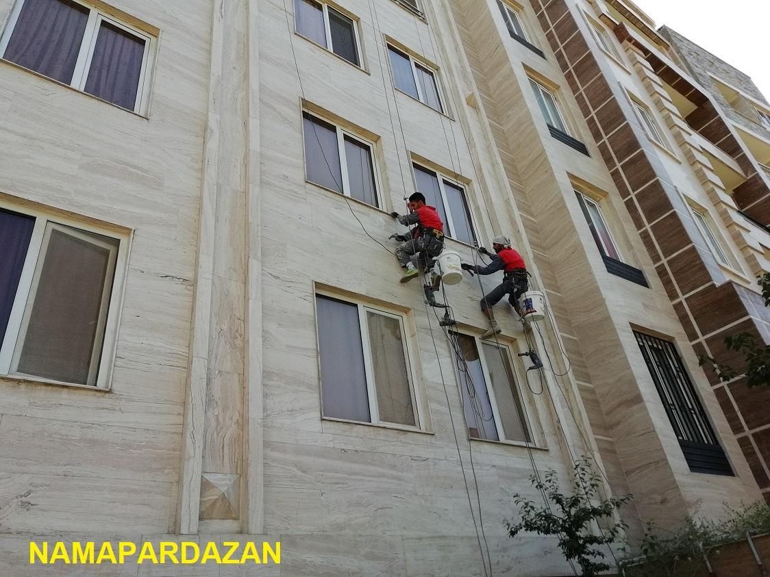 پیچ رولپلاک نما، تعمیر و خدمات نما با طناب (راپل) - تصویر 3