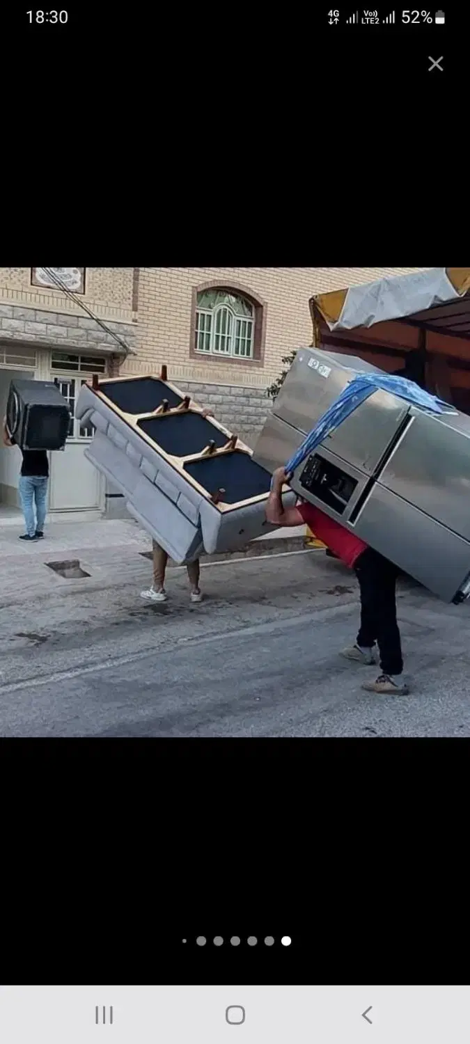 باربری اثاث کشی با کامیونهای ۶متری کارگر خالی - تصویر 3